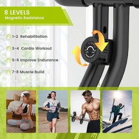 Pooboo 3in1 Foldable Exercise Bike Indoor Cycling Bike Magnetic Stationary Bike Exercise Bike 220lbs