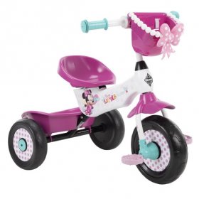 Huffy Disney Minnie Mouse 3-Wheel Kids Toddler Tricycle w/ Basket & Pedals