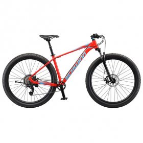 Schwinn Axum DP Mountain Bike with Mechanical Seat Post, Large 19-Inch Men's Style Frame, Red